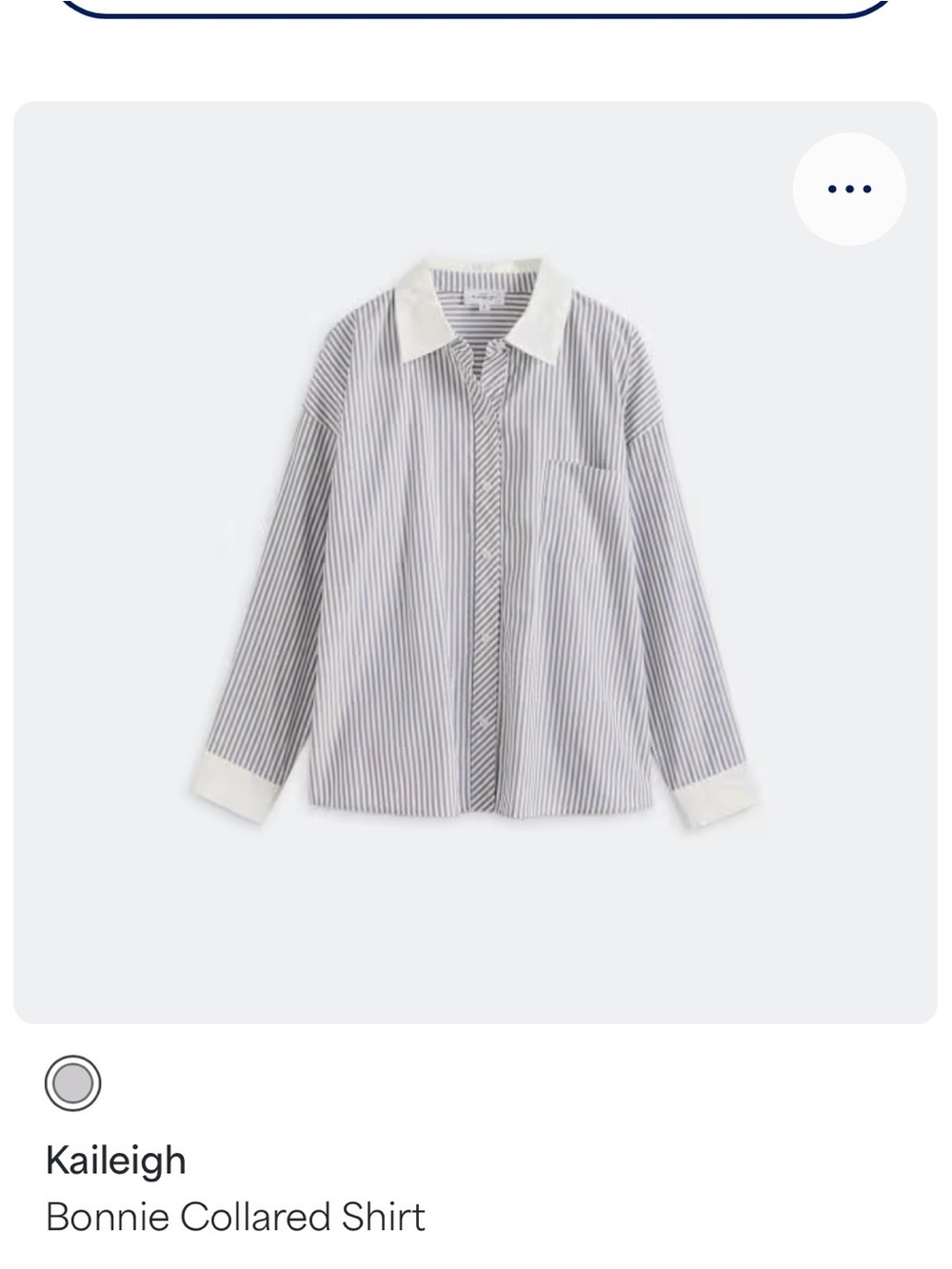 Kaileigh Bonnie Collared Navy and White Striped Blouse